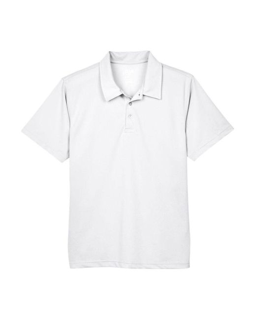 Team 365 White Command Snag Protection Polo for men