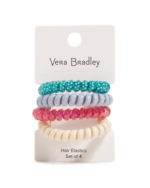 Vera Bradley White Spiral Elastic Hair Tie