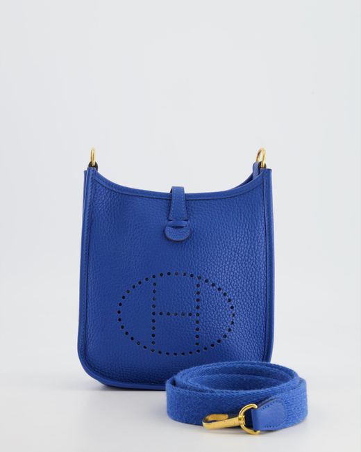 Hermès Blue Hermès Mini Evelyne Bag