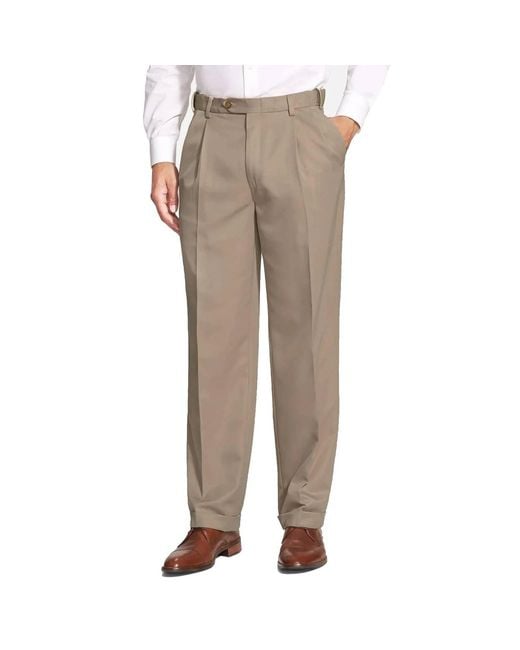 Berle Natural Prime Poplin Trouser for men