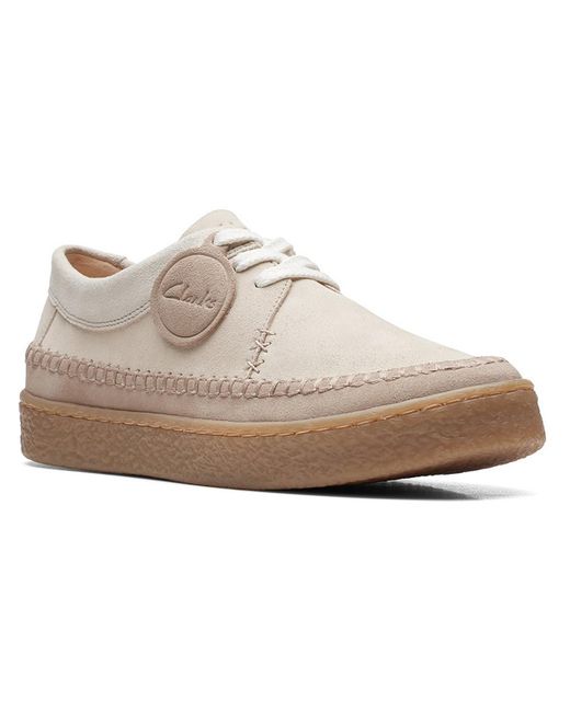 Clarks Natural Barleigh Weave Suede Lace-up Oxfords