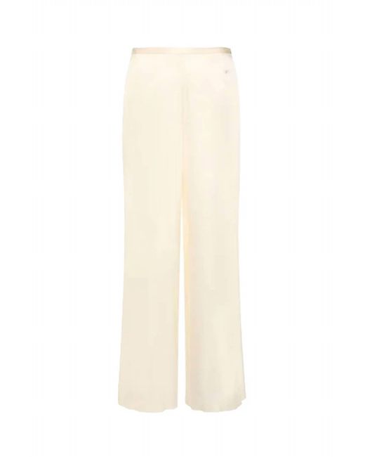 Forte Forte White Satin High Waist Pants