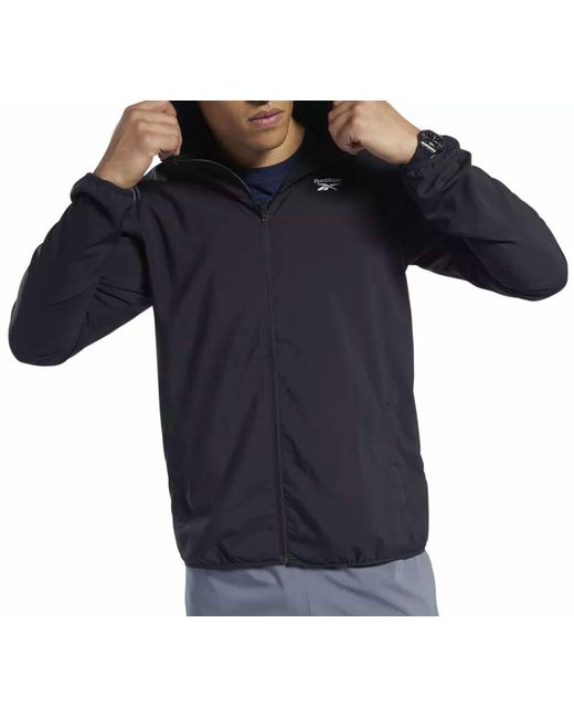 Reebok Blue Id Train Woven Zip Jacket for men