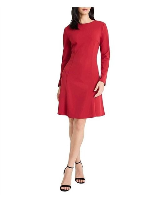juniors fit and flare dresses Drive In Delight Fit & Flare Dress In Red Tattoo Print, Size 3X