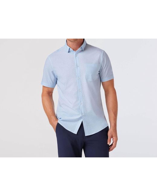 Mizzen+Main Men's Blue Leeward Short Sleeve Shirt