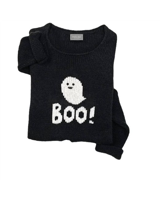 Wooden Ships Black Boo Sweater