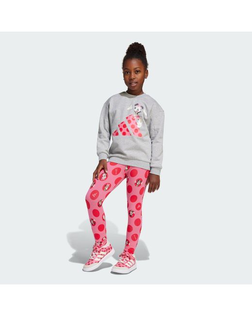 Adidas Red Kids' Disney Minnie Mouse Jogger Set for men