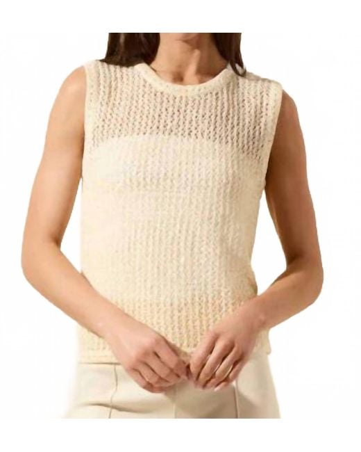 Lyssé Natural Avery Sequined Knit Shell Top
