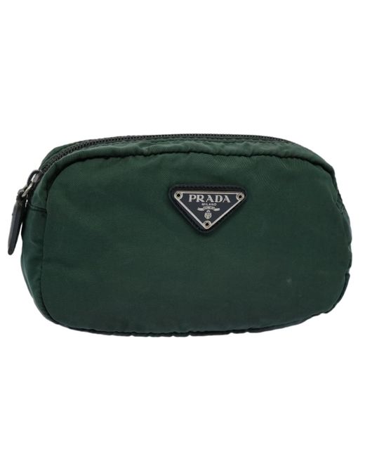Prada Green Synthetic Clutch Bag (pre-owned)