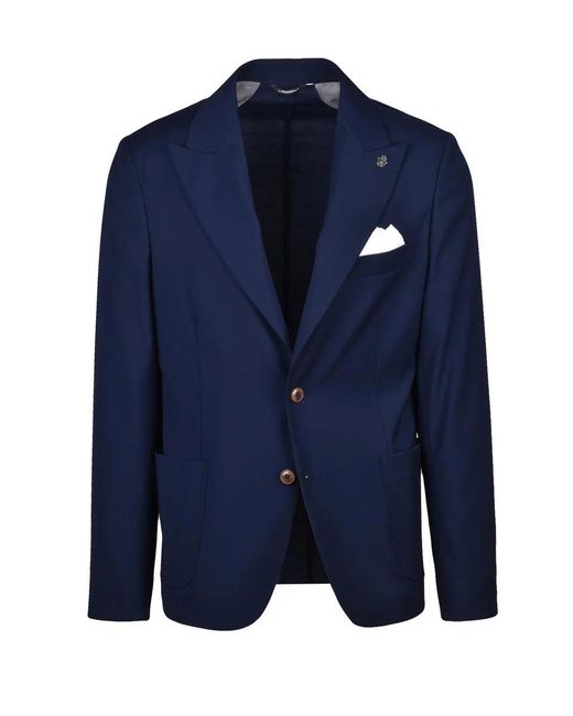 Daniele Alessandrini Blue Jacket Polyester/Viscose/Elastane for men