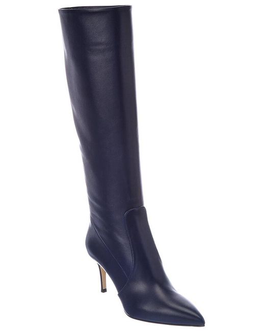 Gianvito Rossi Hansen 70 Leather Knee-high Boot in Blue | Lyst