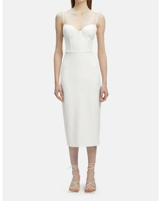 Bardot White Celeste Midi Dress