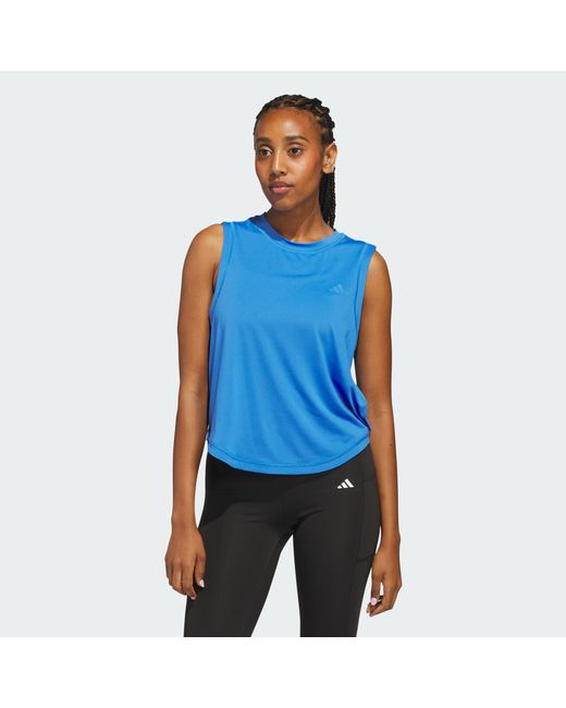 Adidas Blue Designed For Train Workout Tank
