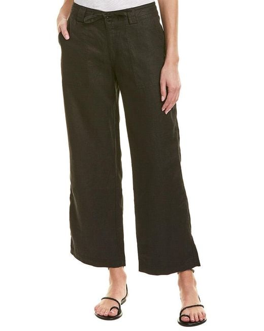 Johnny Was Green Womens Linen Pant, S,