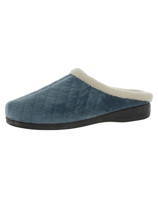 Flexus by Spring Step Blue Sleeper Slip On Comfy Slide Slippers