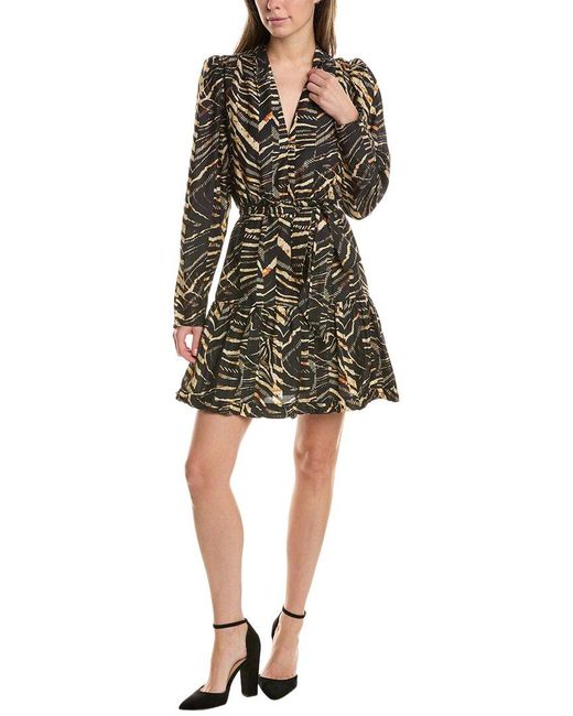 Marie Oliver Green Velma Silk-Blend Dress