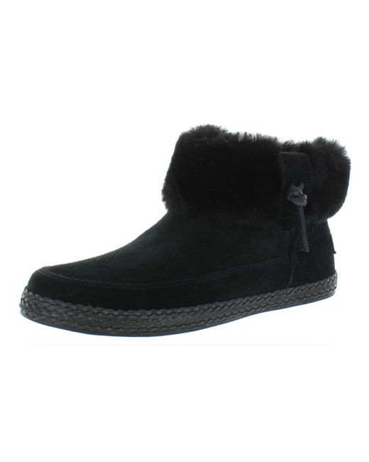 Ugg Black Elowen Suede Shearling Winter Boots