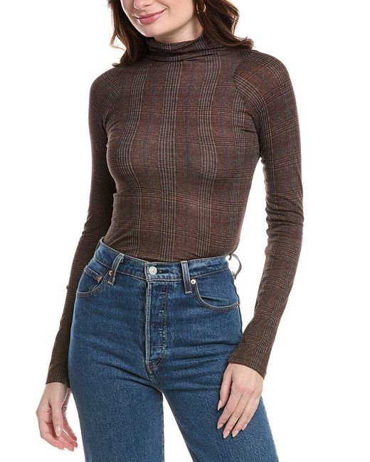 Rag & Bone Blue Shaw Paneled Top