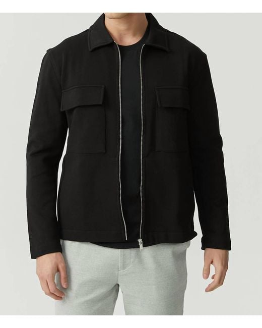 Mavi Black Zip Front Jacket for men