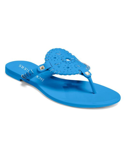 Jack Rogers Blue Georgica Jelly Man Made Thong Sandals
