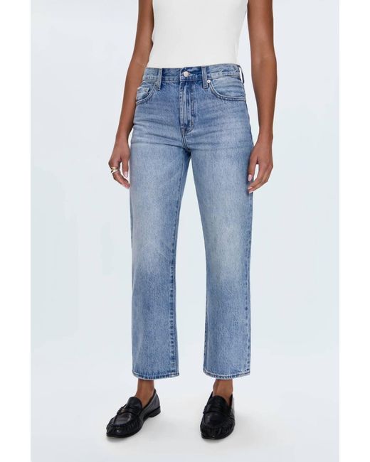 Pistola Blue Lexi Mid Rise Bowed Straight Jeans