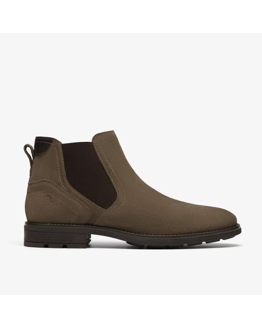Clarks Brown Emmet Easy Stone Suede for men