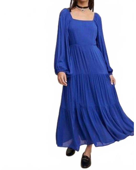 Listicle Blue Ann Margaret Maxi Dress