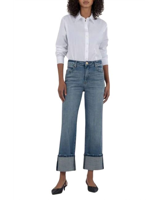 Kut From The Kloth Blue Sienna High Rise Wide Leg Jeans