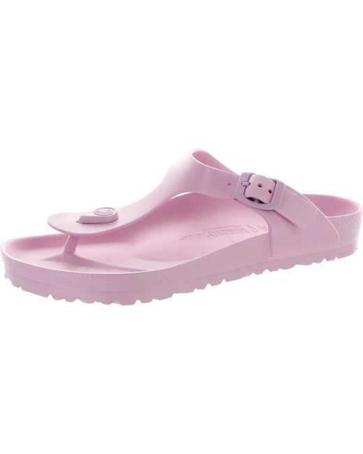 Birkenstock Purple Solid Slide Sandals