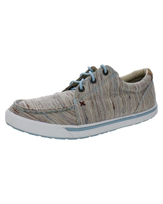 Twisted X Gray Shimmer Canvas Casual And Fashion Sneakers