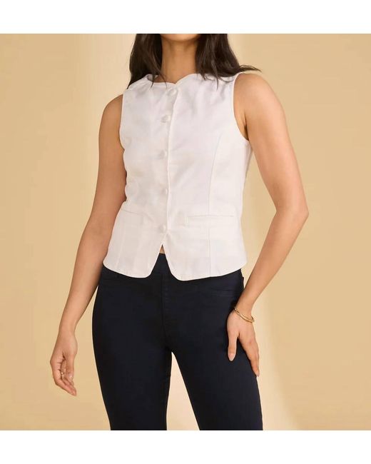 Fdj Blue Button Front Vest