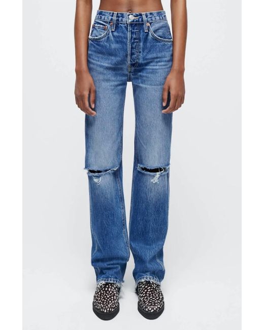 Re/done Blue 90s High Rise Loose Jean