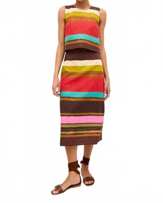 Marie Oliver Red Sutton Midi Skirt