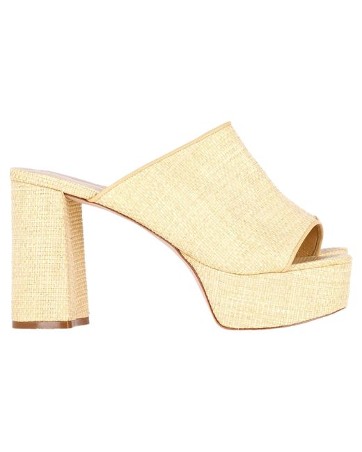 Porte & Paire Metallic Weaved Platform Mule Sandals