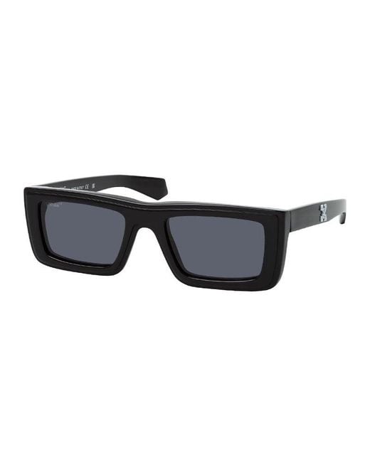 Off-White c/o Virgil Abloh Black Sunglasses Square Full Rim, Frame And Dark Lens Jacob0207 for men
