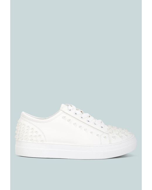 LONDON RAG White Pearly Sneakers