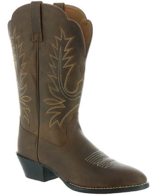 Ariat Heritage Western R Toe Leather Western Mid calf Boots in Green Lyst