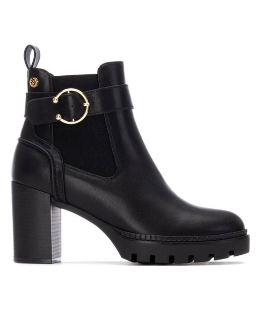 Xti Black Heeled Ankle Booties By
