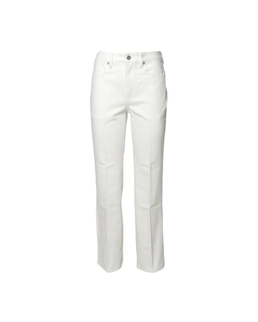 Jil Sander White Flare Pants