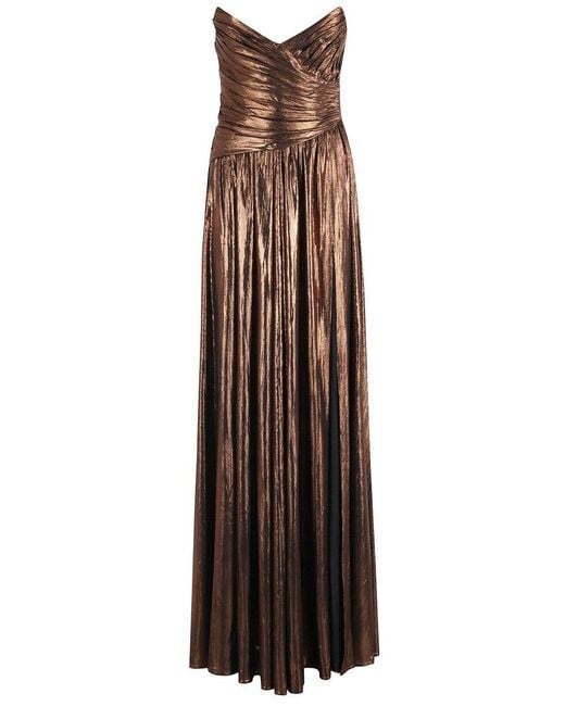 retroféte Brown Waldorf Floor-Length Dress