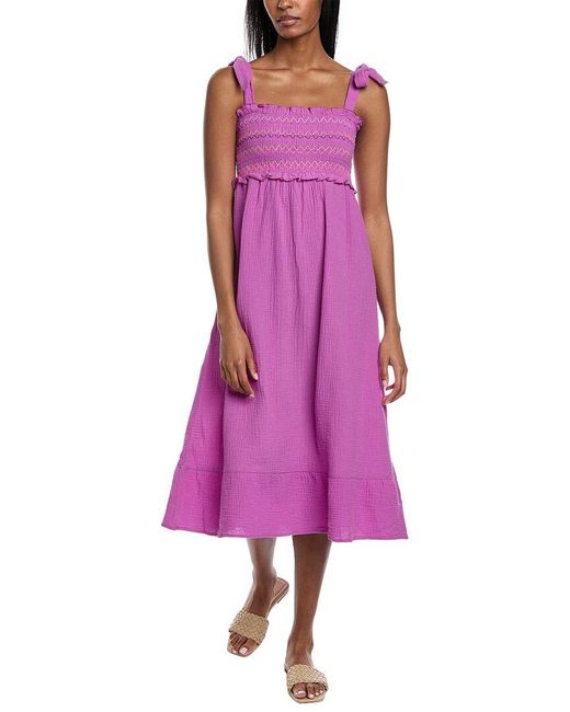 Lisa Todd Purple Gauze Maxi Dress
