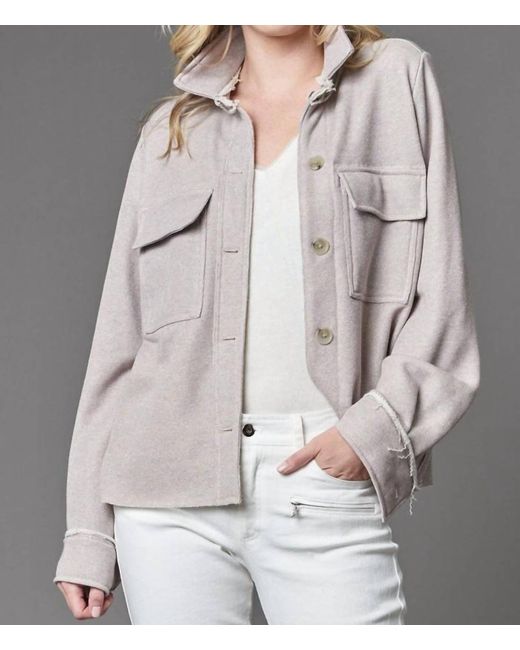 Lola & Sophie Gray Lurex French Terry Jacket