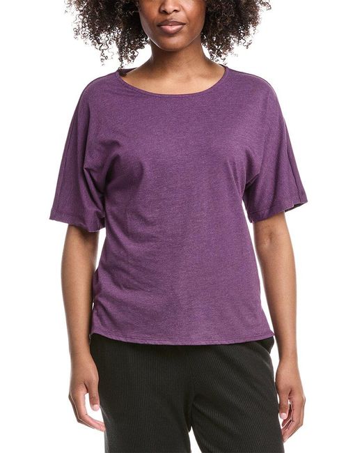 Natori Purple Breeze Scoop Dolman Top