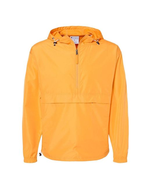 Champion Orange Packable Quarter-zip Jacket for men