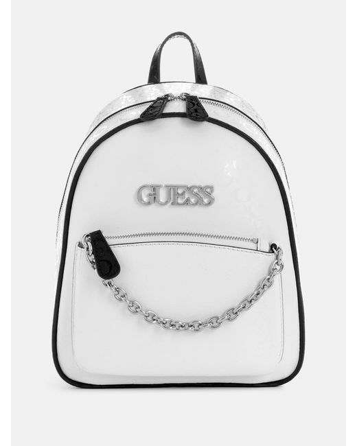 Guess Factory White Creswell Logo Backpack