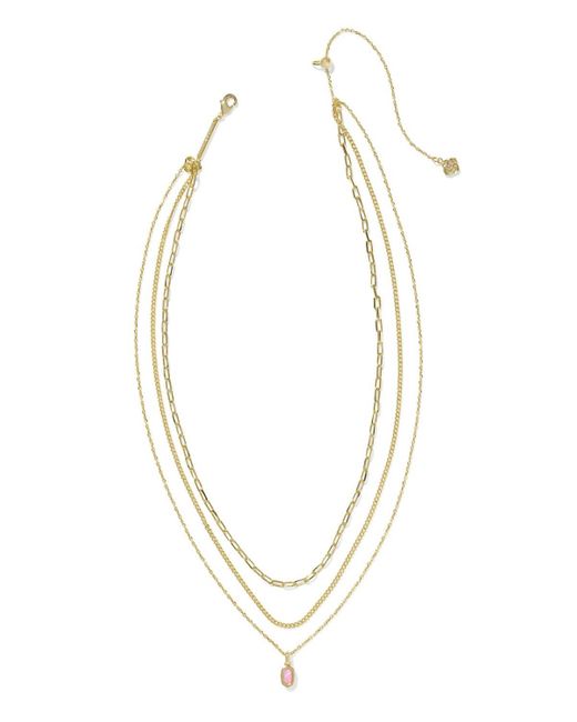 Kendra Scott Metallic Mini Elisa Triple Strand Necklace