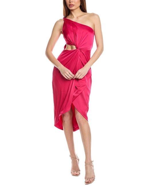 AMUR Women's Red Deena One-Shoulder Midi Dress - www.disolcolor.com AMUR Women's Red Deena One-Shoulder Midi Dress - www.disolcolor.com
