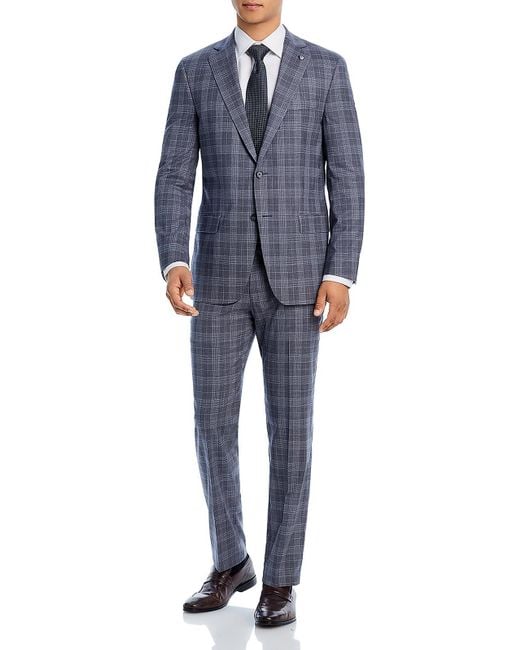 Hart Schaffner Marx Blue Wool 2pc Pant Suit for men