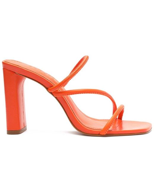 SCHUTZ SHOES Red Chessie Leather Sandal