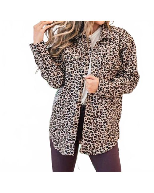 Casual Country Outfitters Women's Black Leopard Love Button Down Top